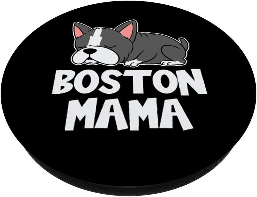 Boston terrier dog Puppy Cute Dog breed Bostie Mom PopSockets Swappable PopGrip