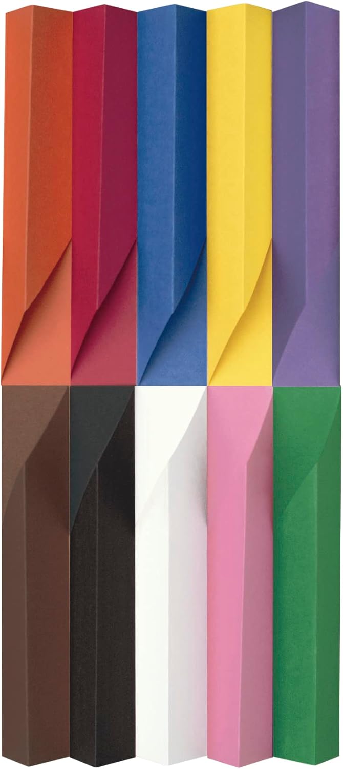 Prang (Formerly SunWorks) Construction Paper, 10 Assorted Colors, 12" x 18", 50 Sheets
