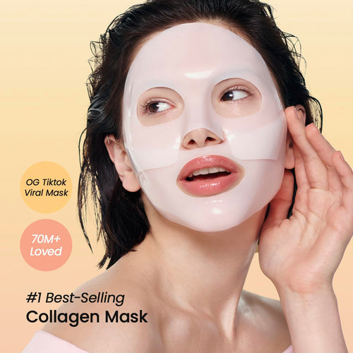 BIODANCE Bio-Collagen Real Deep Mask, Hydrating Overnight Hydrogel Face Mask, Pore Minimizing, Elasticity, Plumping Improvement, Korean Skin Care | 1.19oz(34g) x 4ea