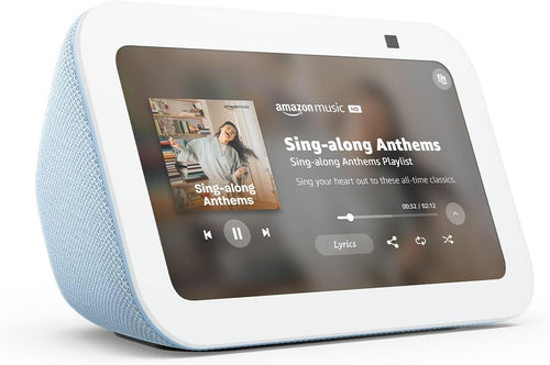 Amazon Echo Show 5 (newest model), Smart display, Designed for Alexa+, 2x the bass and clearer sound, Cloud Blue