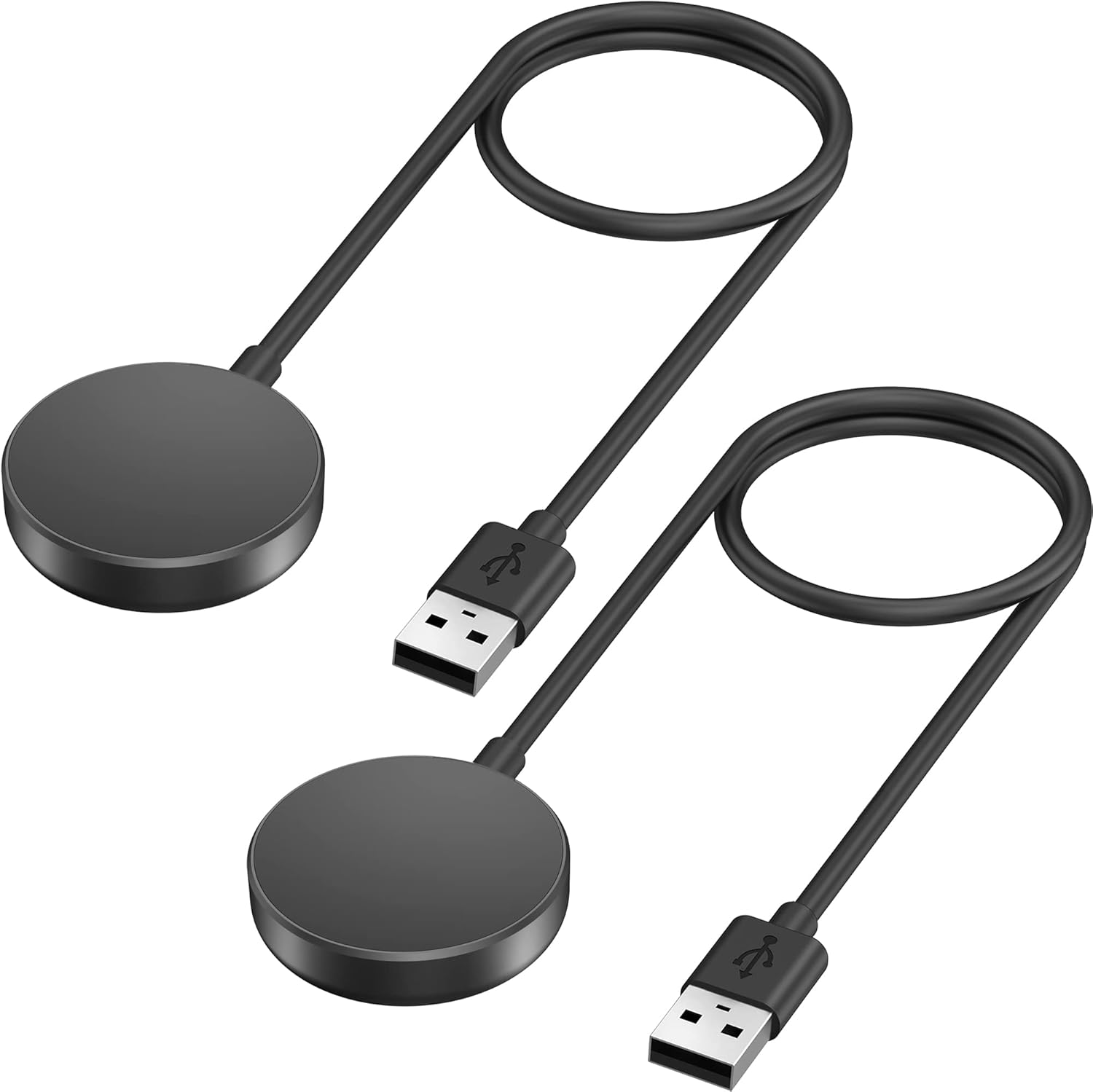 2 Pack Compatible with Samsung Watch Charger,Galaxy Watch7/6/5/4 Charger Cable Dock USB Replacement for Samsung Galaxy Watch 7/6/6 Classic/5/5 Pro/4/4 Classic/3/Active 2/Active