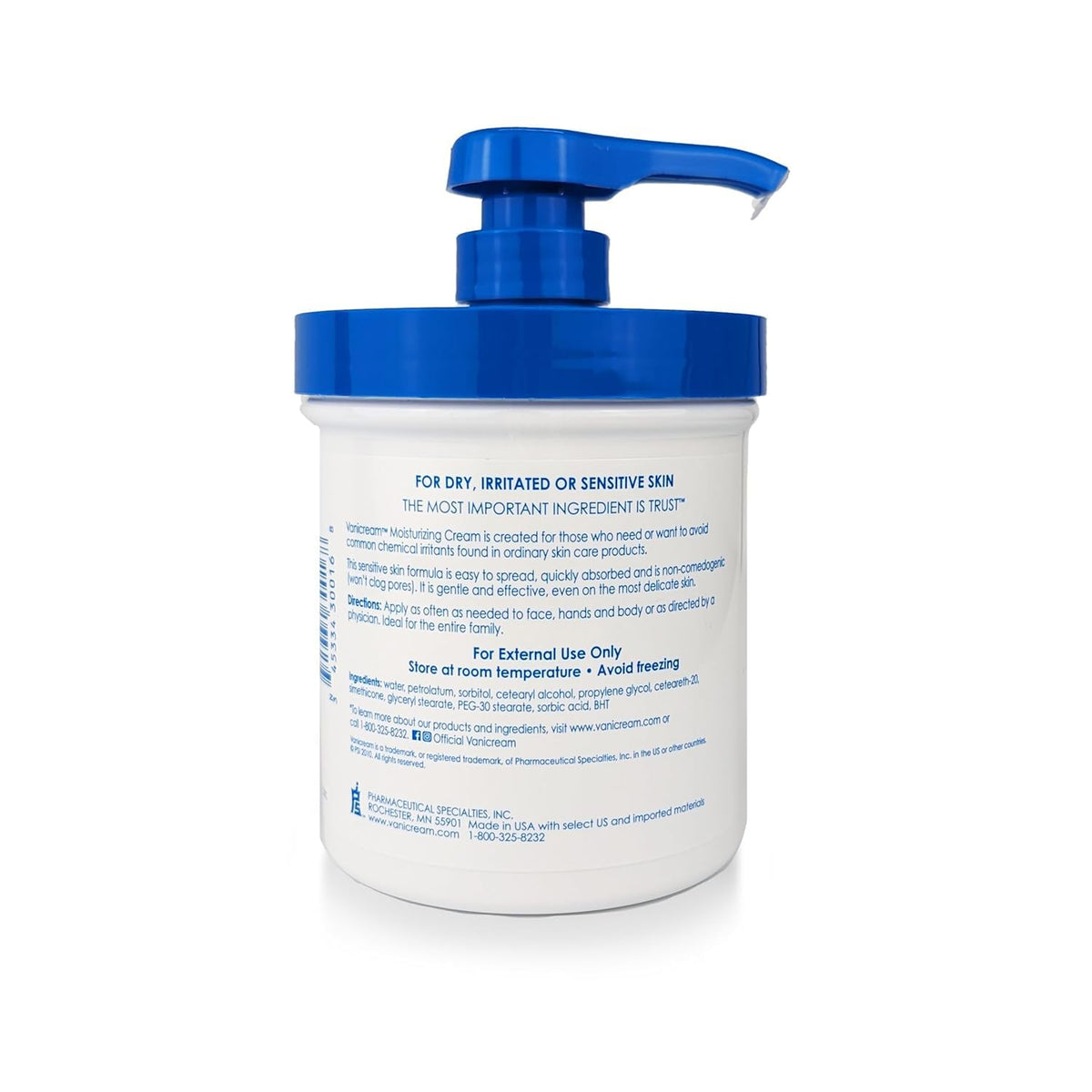 Vanicream 16 fl oz Moisturizing Skin Cream with Pump Dispenser - Sensitive Skin Formula