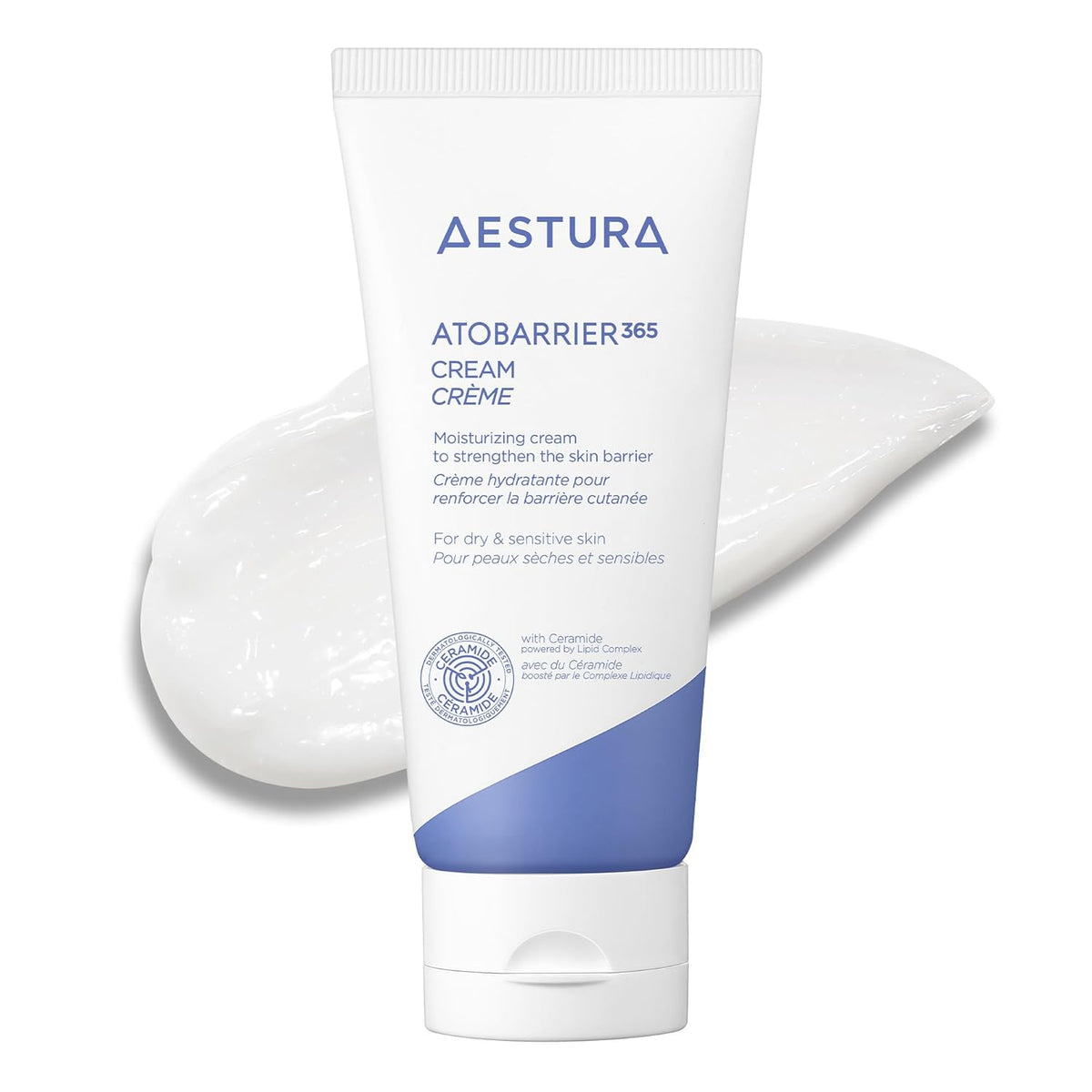 Aestura ATOBARRIER365 cream with ceramides, korean face moisturizer for barrier repair and hydration, 80ml, 2.70 fl.oz, non-comedogenic
