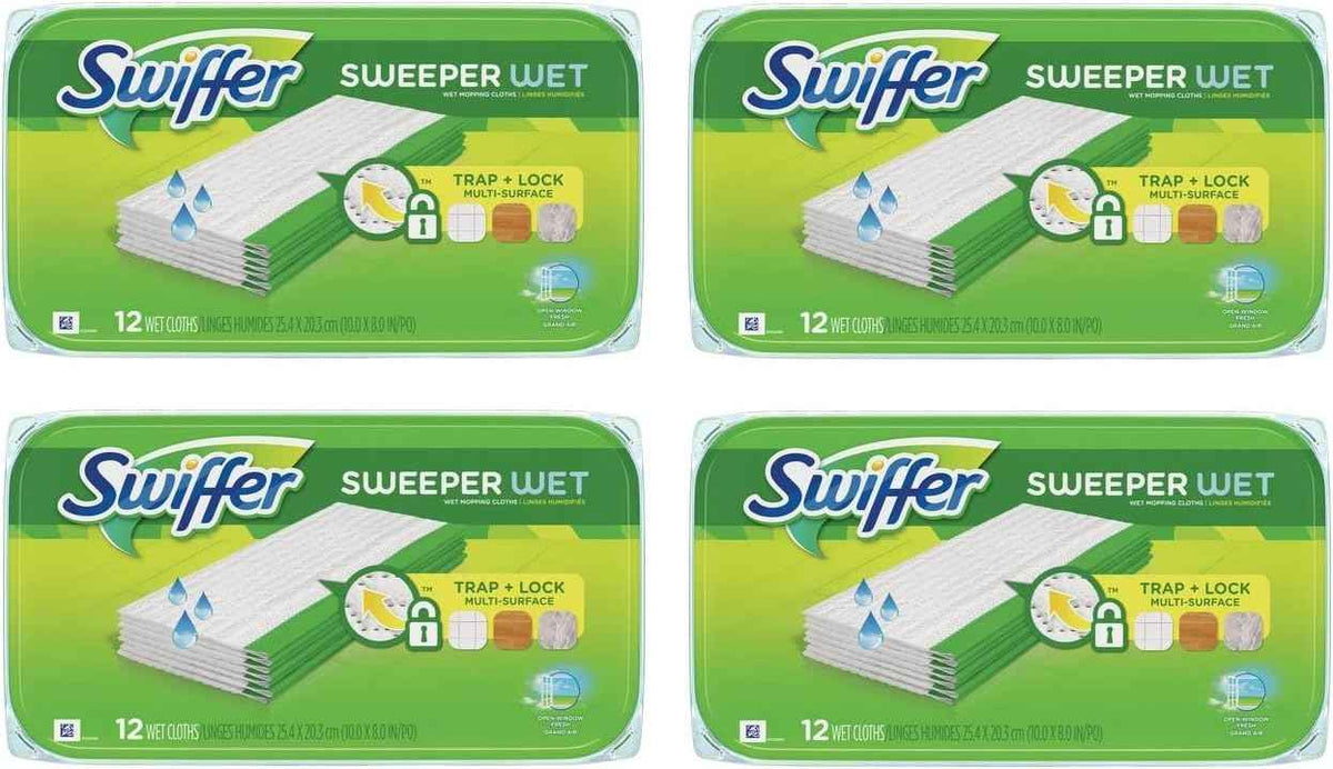 Swiffer Sweeper Wet Mopping Cloth Multi Surface Refills, Mops for Floor Cleaning, Febreze Lavender Scent, 36 Count