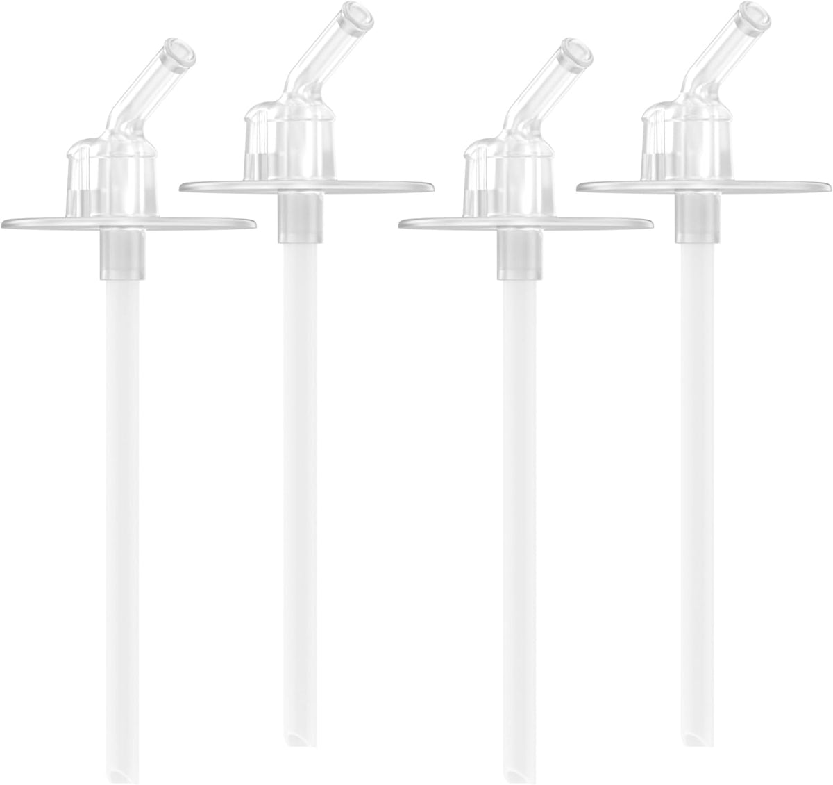 THERMOS FUNtainer 12 Oz Insulated Kids Water Bottle Replacement Straws, 4-Pack - Soft Silicone and Hard Straw Stems
