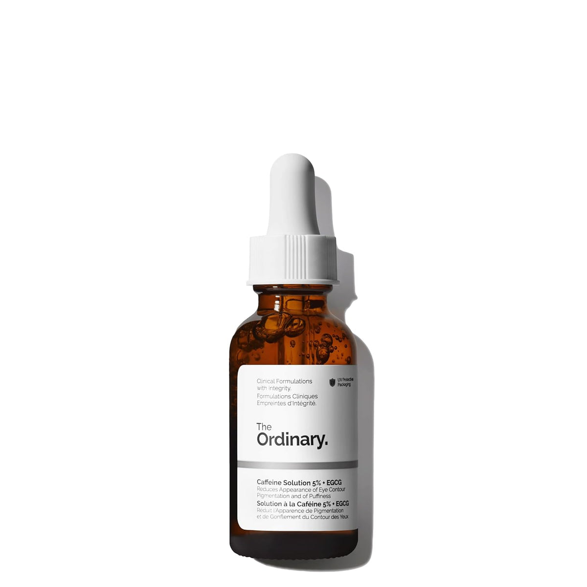 the ordinary caffeine solution 5% + egcg, depuffing eye serum for dark circles and tired eyes, 30ml