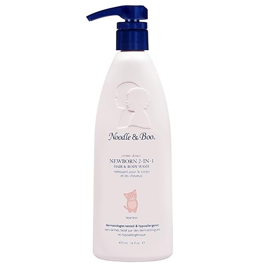 Noodle & Boo Newborn 2-in-1 Baby Shampoo and Body Wash, Tear-Free, Hypoallergenic, Baby Bath Essentials, Moisturizing, pH-Balanced, Vitamin-Enriched, Pediatrician-Tested