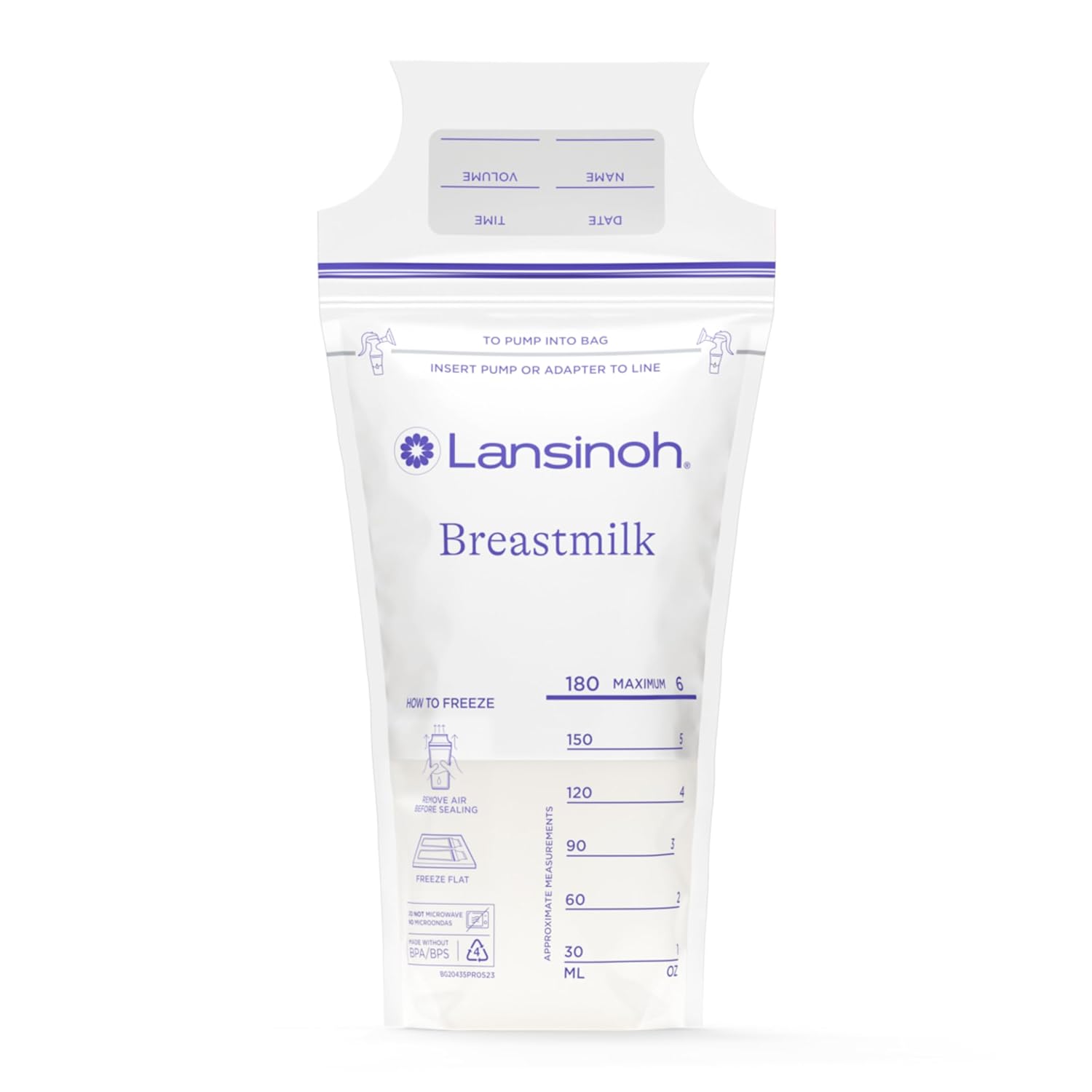 Lansinoh Breastmilk Storage Bags, 200 Count Value Pack, Baby Essentials, Leak-Proof, Fast Freeze & Thaw Breast Milk Bags for Baby Bottle Feeding, Strength & Stretch, 6 Ounce