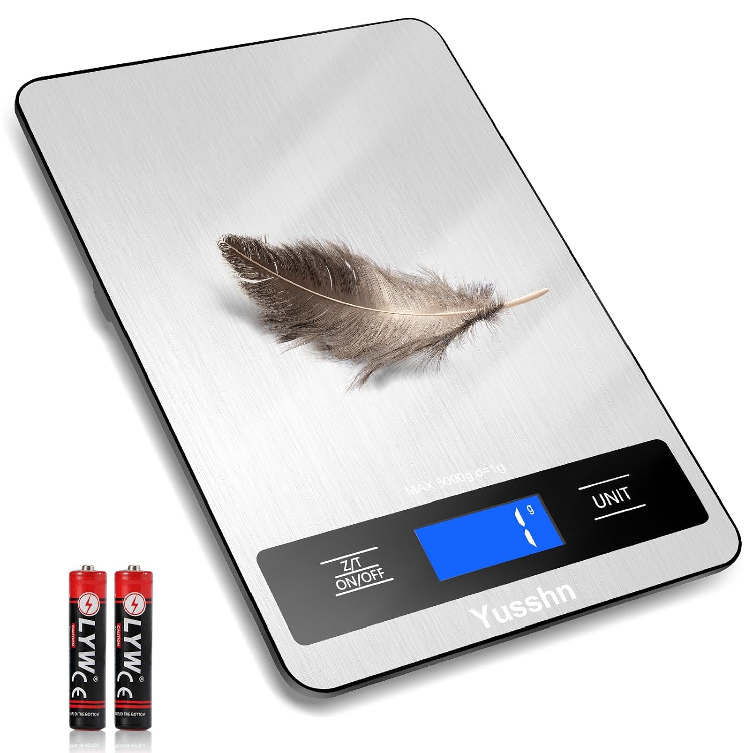 Food Scale, 11lb Kitchen Scale with 0.05oz/1g Precision, 6 Units Tare Function & LCD Display, Stainless Steel Digital Scale for Baking, Cooking, Meal Prep - Kitchen Gadgets & Gifts, Home Essentials