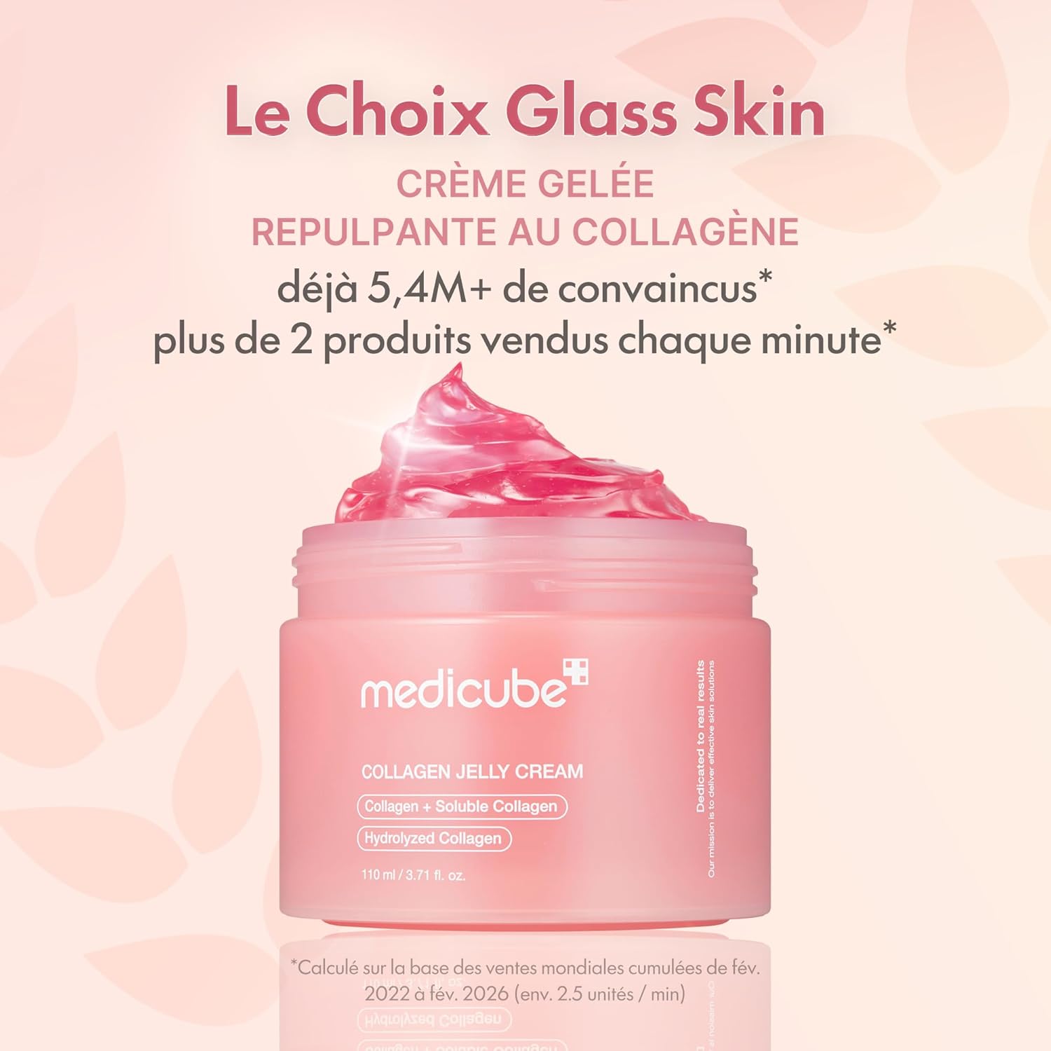 medicube Jelly Cream with Collagen, Niacinamide | Freeze-Dried Hydrolyzed Collagen for Skin Barrier Hydration & 24H Glow | Plumper, Firmer looking skin | 3.71 fl.oz
