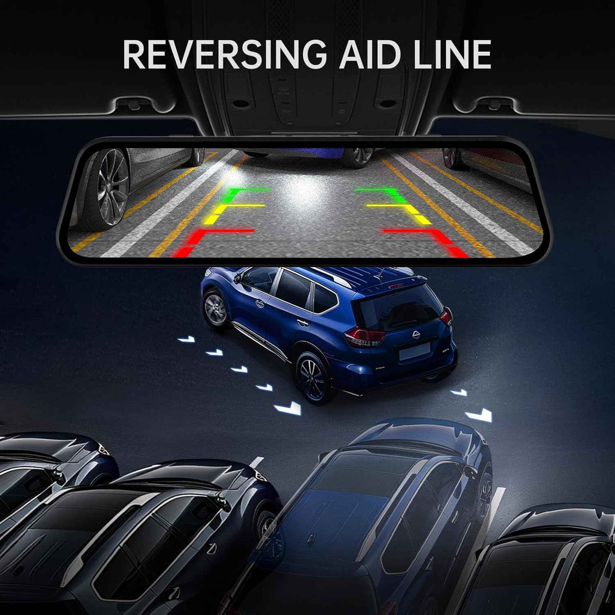 Veement 4K Rear View Mirror Camera, 10'' 4K Mirror Dash Cam with 1080P Backup Camera, Dash Cam Front and Rear for Car with Voice Control, 24H Parking Mode, Night Vision, 32GB SD Card Included