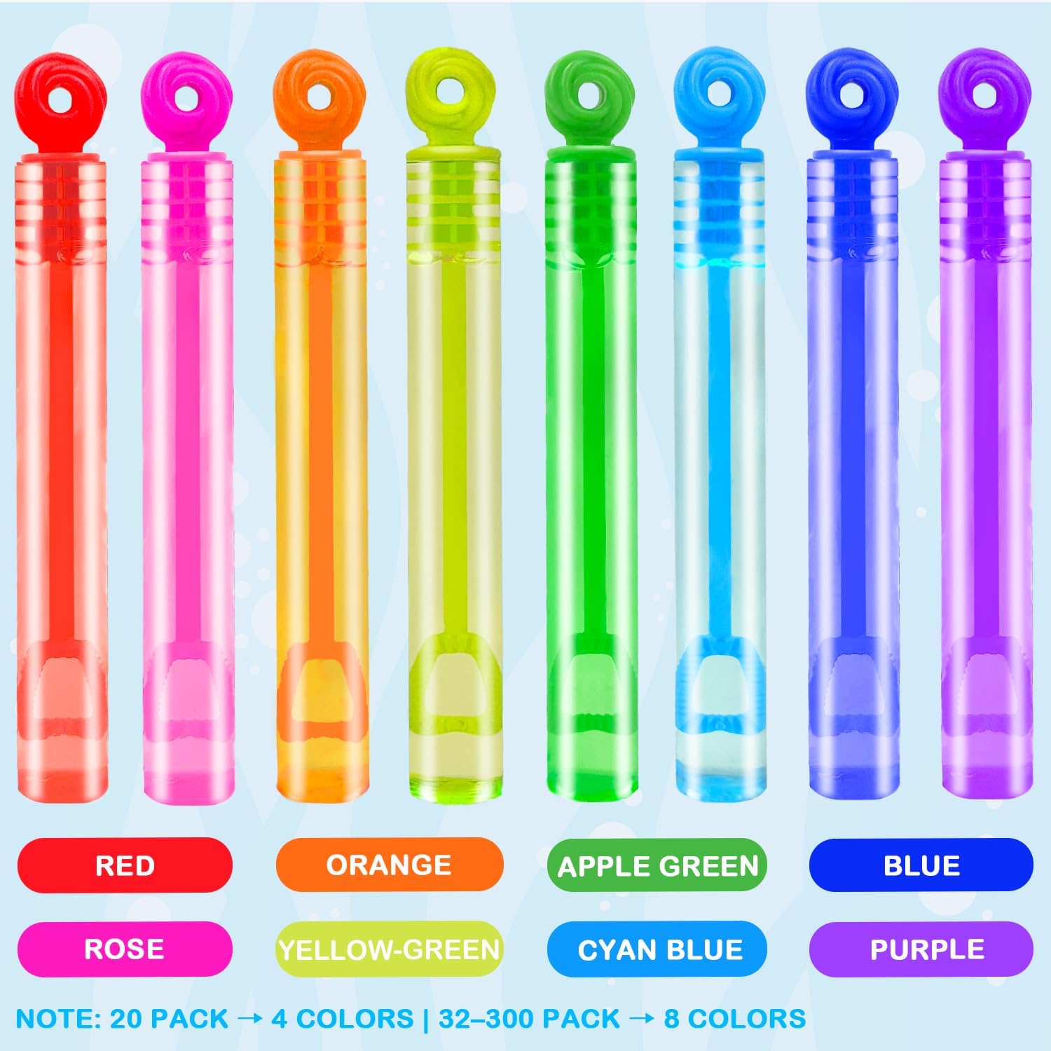 Party Goodie Bag Stuffer Fillers for Kids, 32 Pack Mini Bubble Wand Toys Gifts for Toddler, Small Birthday Summer Beach Pool Camping Party Favor Supplies,4th of July Classroom School Stuff Treat Prize
