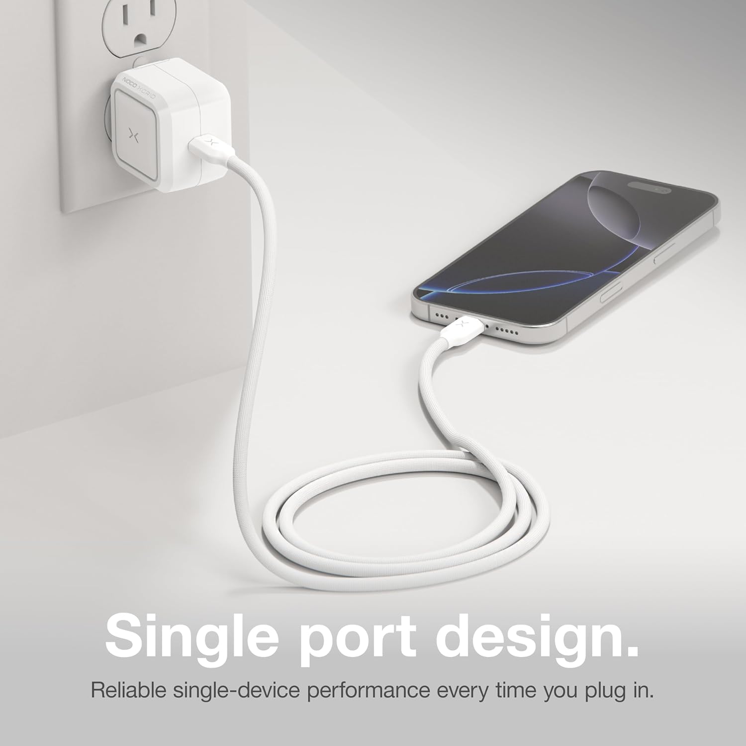 NOCO XGrid X30: 30W USB-C Charger – Single Port GaN Power Adapter with PD 3.0, QC 4.0+, and PPS – Fast Charging with Smart Power Distribution – Foldable Wall Plug, UL Listed