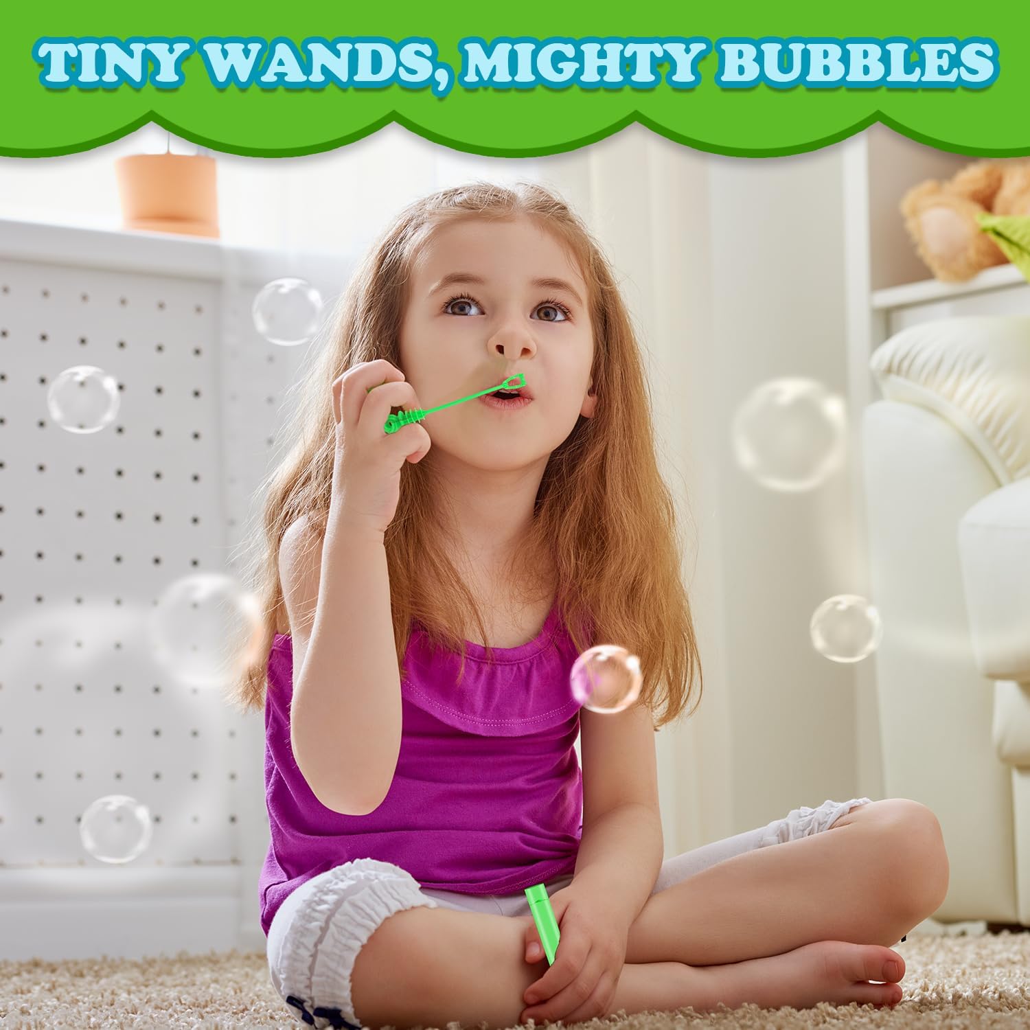 Party Goodie Bag Stuffer Fillers for Kids, 32 Pack Mini Bubble Wand Toys Gifts for Toddler, Small Birthday Summer Beach Pool Camping Party Favor Supplies,4th of July Classroom School Stuff Treat Prize