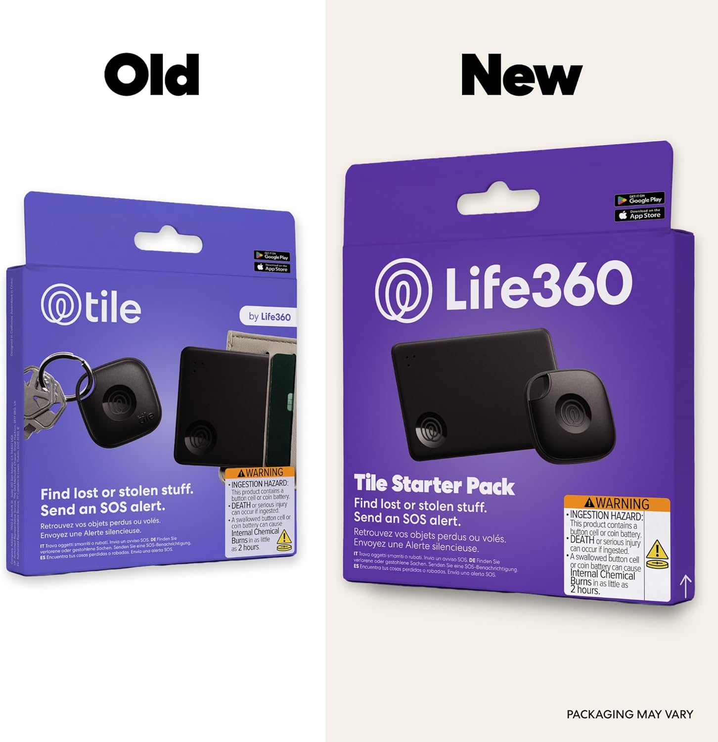 Life360 Tile Starter Pack - Bluetooth Trackers and Item Finders for Keys, Wallets & More. Both iOS and Android Compatible. Phone Finder. 2-Pack (Black Mate/Slim)