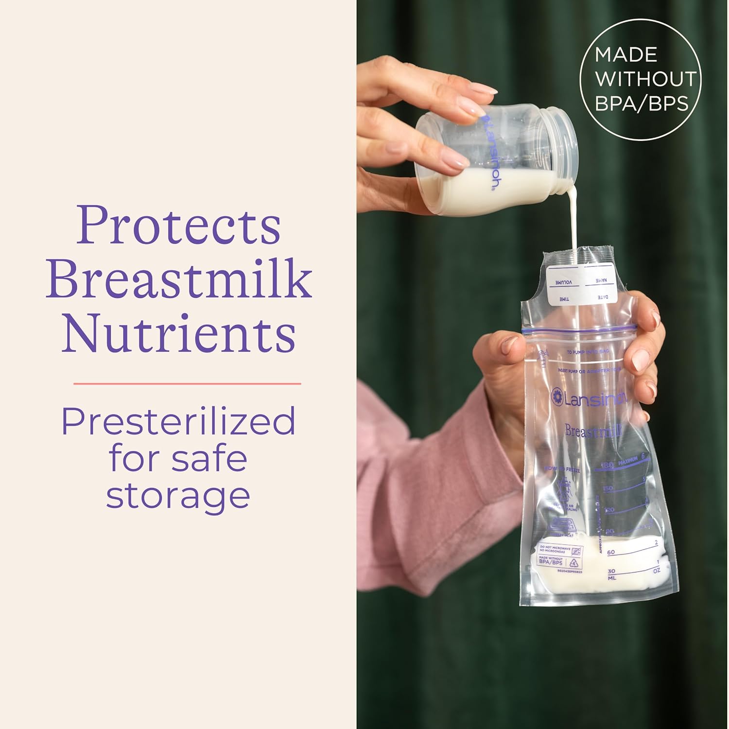 Lansinoh Breastmilk Storage Bags, 200 Count Value Pack, Baby Essentials, Leak-Proof, Fast Freeze & Thaw Breast Milk Bags for Baby Bottle Feeding, Strength & Stretch, 6 Ounce