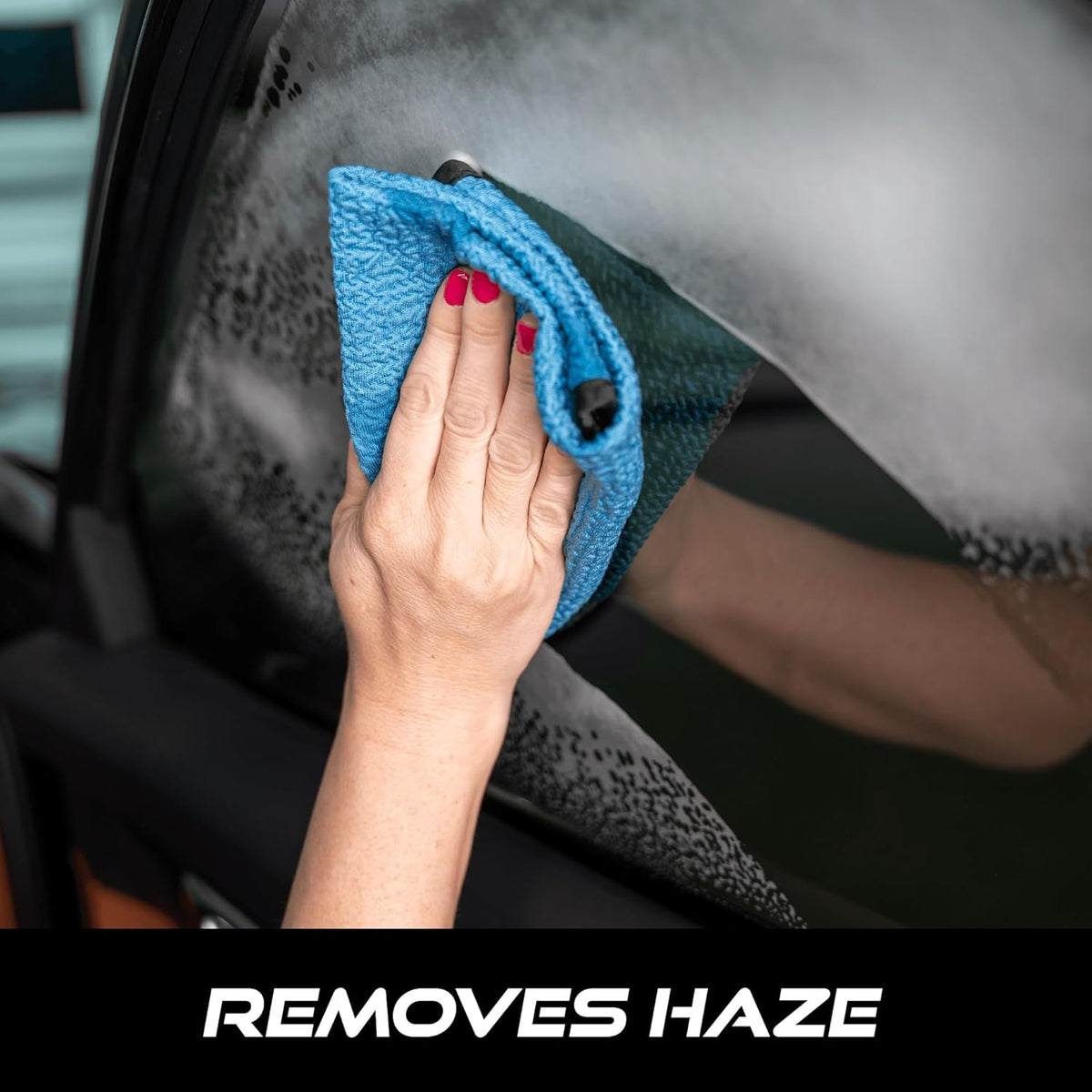 viking glass microfiber cleaning cloth 2 pack blue 16x16 inch for car and home