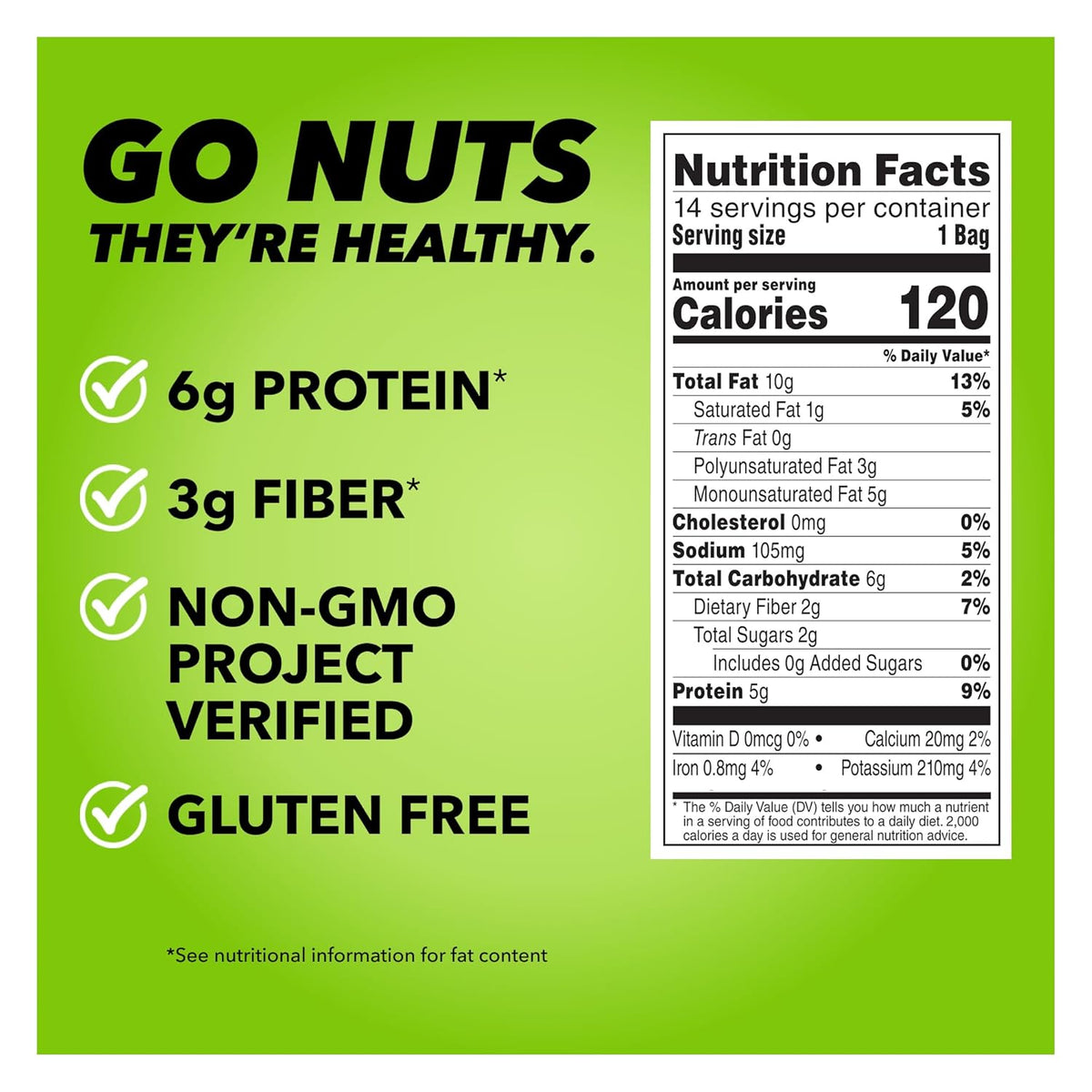 wonderful pistachios no shells roasted & salted nuts 0.75 ounce bag pack of 14 protein snacks