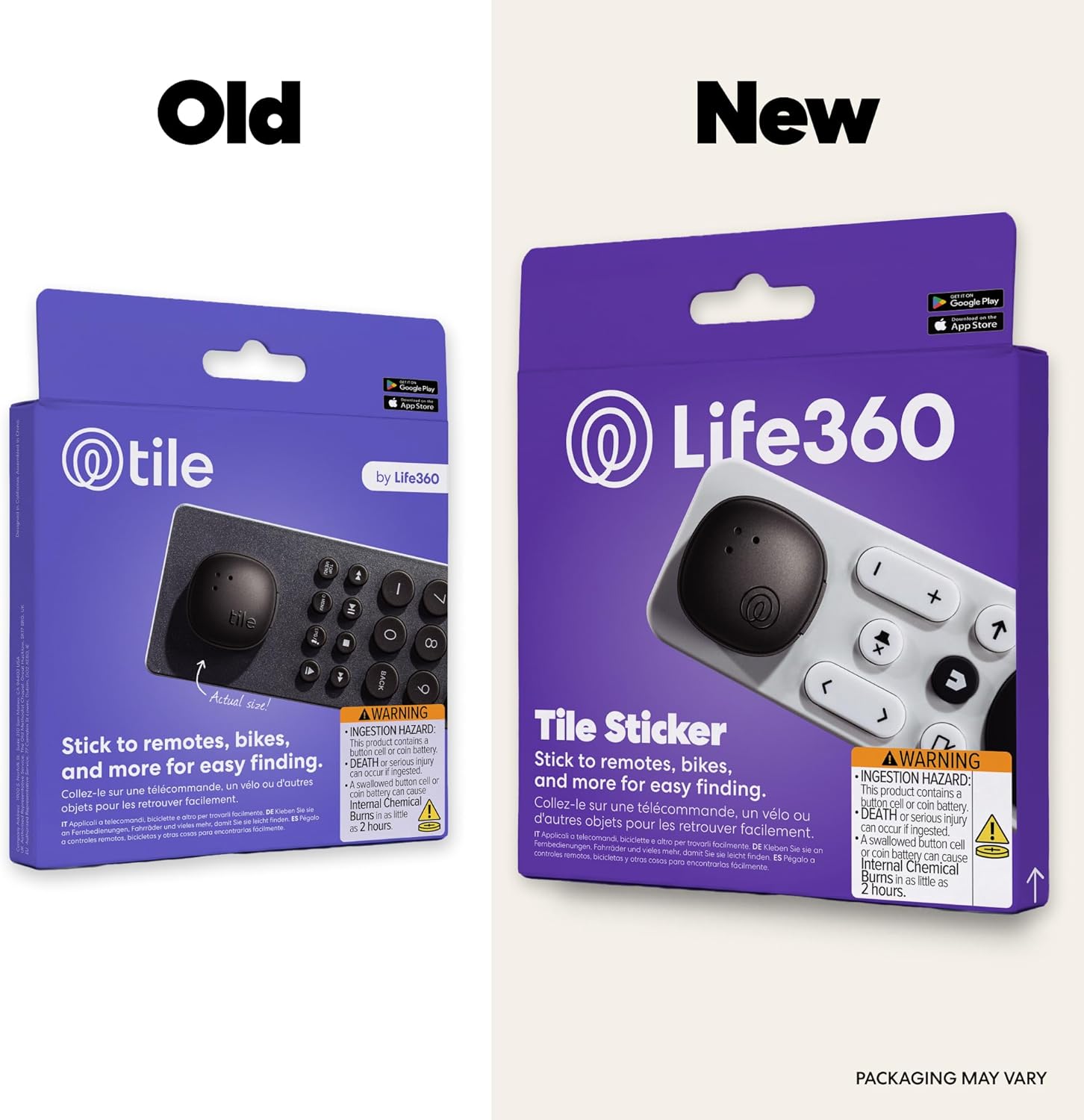 Life360 Tile Sticker - Small Bluetooth Tracker, Remote Finder and Item Locator for Bikes, Glasses and More. Both iOS and Android Compatible. Phone Finder. 1-Pack (Black)