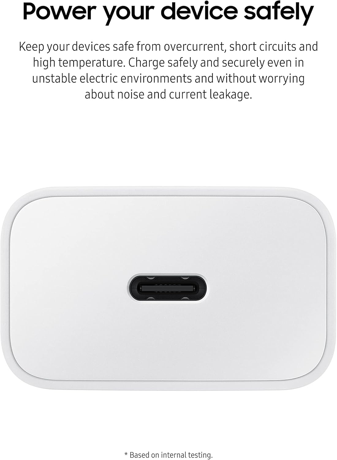 SAMSUNG 15W Wall Charger Type C (USB-C Cable Included), White