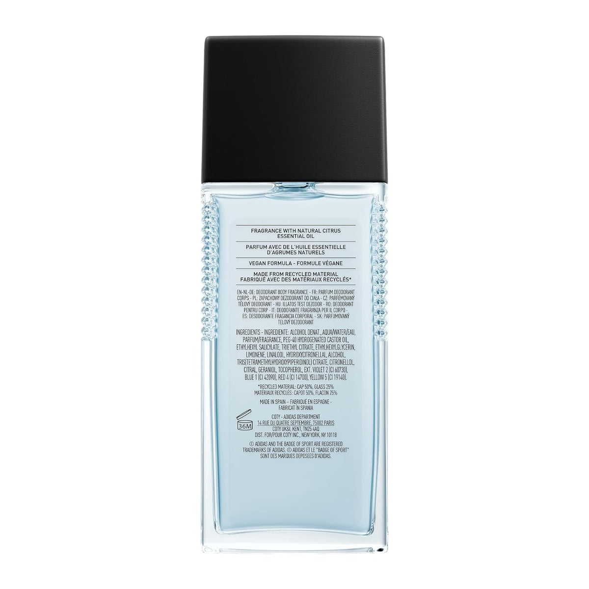 Adidas Moves Him Body Fragrance 2.5 fl oz (Pack of 1) , Notes of Green Apple, Cedarwood, Musk, Men's Fragrance, Long Lasting, Sporty Fragrance, Travel Size