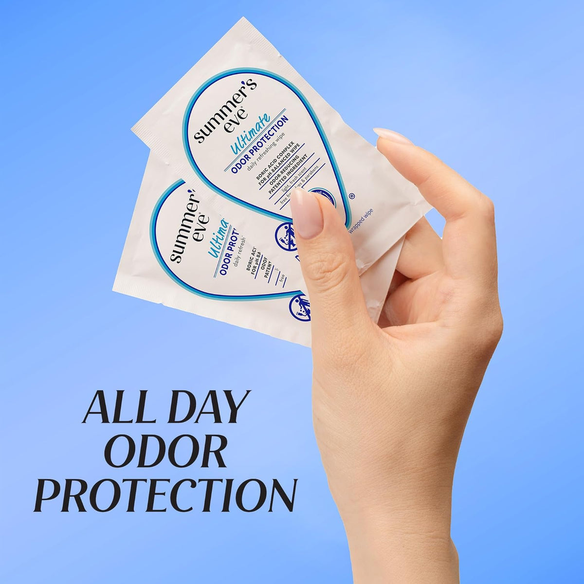 Summer's Eve 12-count Ultimate Odor Protection Daily Feminine Wipes with pH-balanced boric acid formula