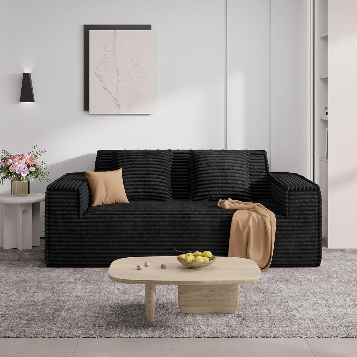 75'' Cloud Loveseat Sofa, No Assembly Required Comfy Deep Seat Couches 1 pcs for Living Room, Bedroom, Apartment