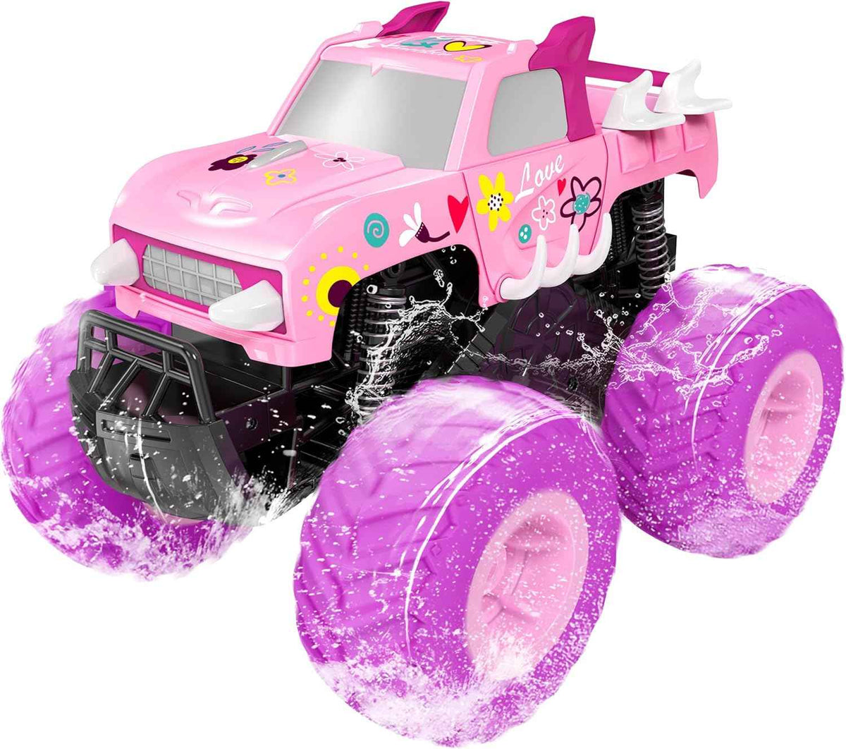 Threeking 1:16 Waterproof Monster Truck Toys RC Cars Amphibious Remote Control Car Trucks 4WD All Terrain Off-Road Pickup Toy for 6 7 8 9 10 11 12 Year Old Boys Girls Kids Gifts Presents