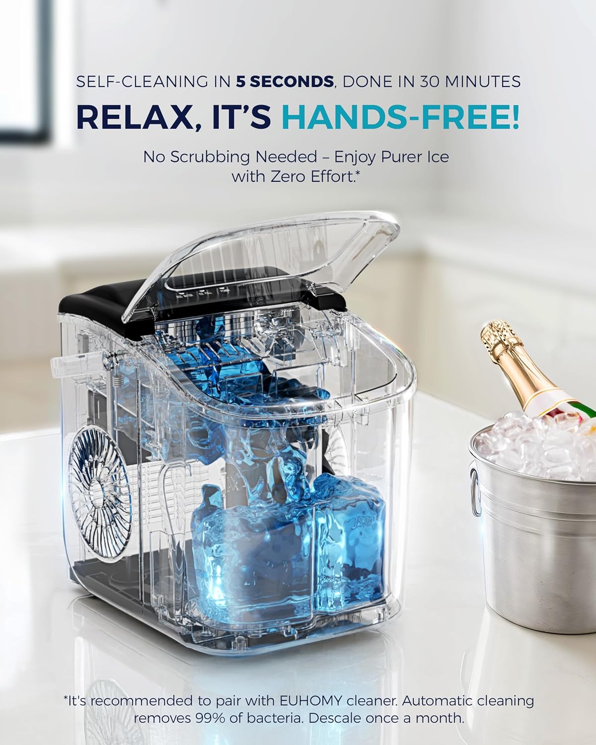 EUHOMY Ice Maker Machine
