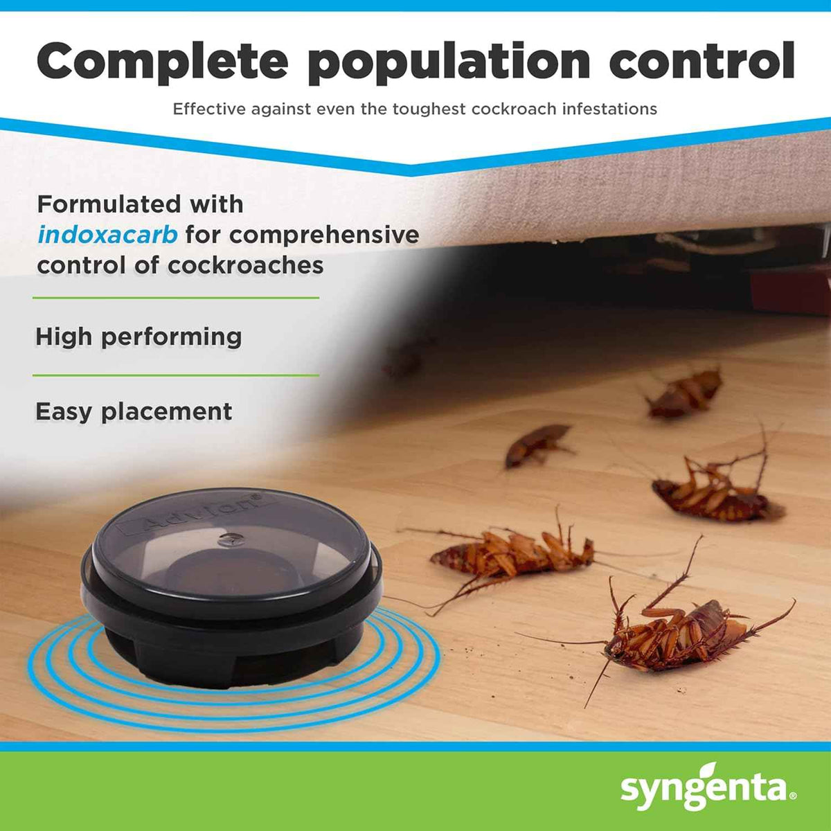 advion 68663 Arena 12ct Bag Cockroach Bait Station, White