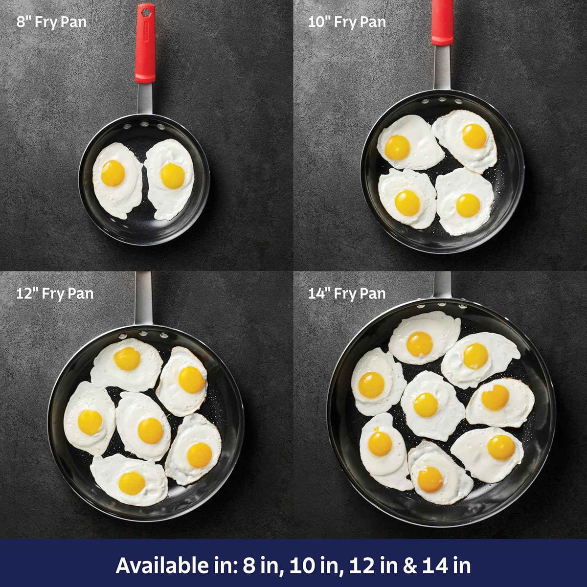 Tramontina Professional 10-Inch Non Stick Frying Pan, Heavy-Gauge Aluminum Skillet with Reinforced Nonstick Coating, Red Handle, Dishwasher and Oven Safe